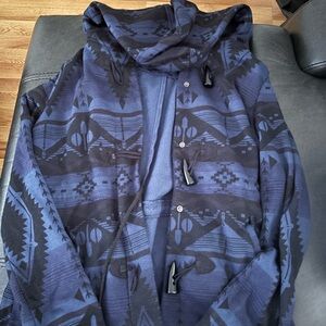 Women’s  Blue and Black Patterned Jacket